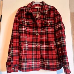 NWT Mystree Plaid Red Shacket